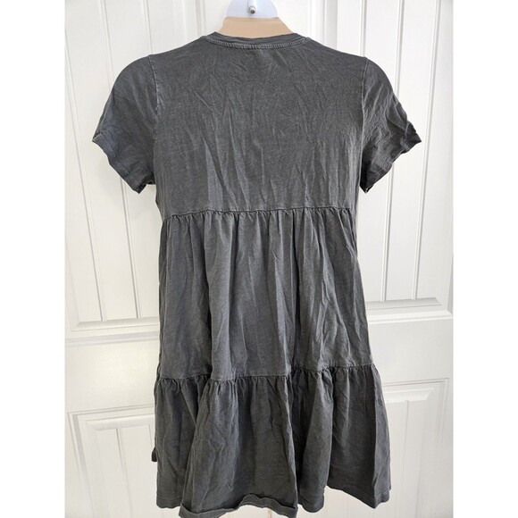 Old Navy Distressed Gray Tiered Babydoll Dress Sz L Petite - Picture 6 of 9
